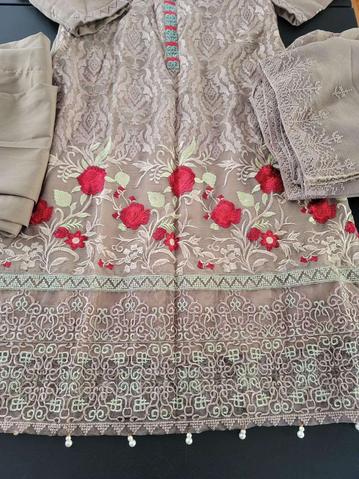 Pakistani Stitched Embroidery Party Wear Dresses Ready To Ship