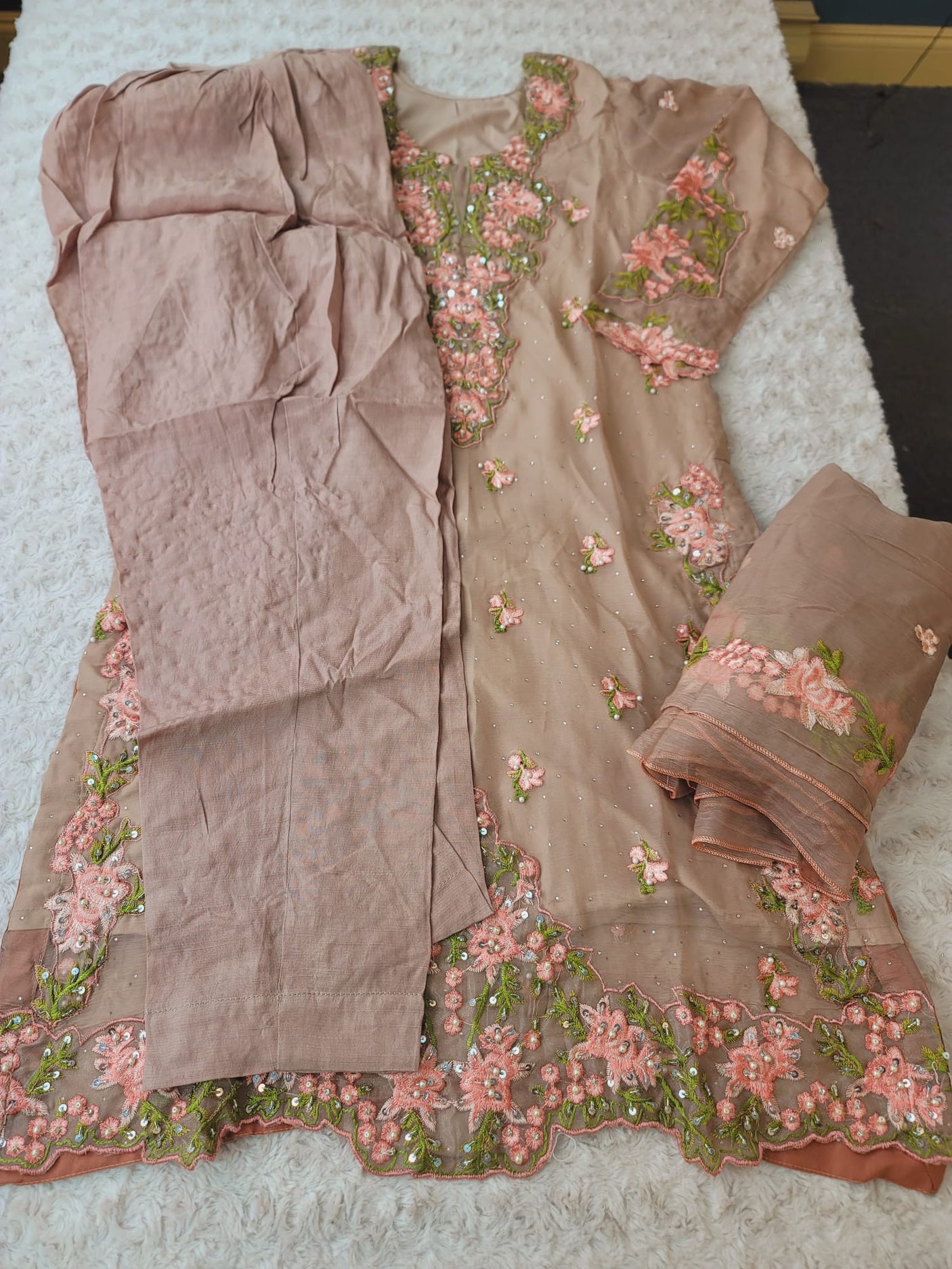 Pakistani Stitched Embroidery Party Wear Dresses Ready To Ship