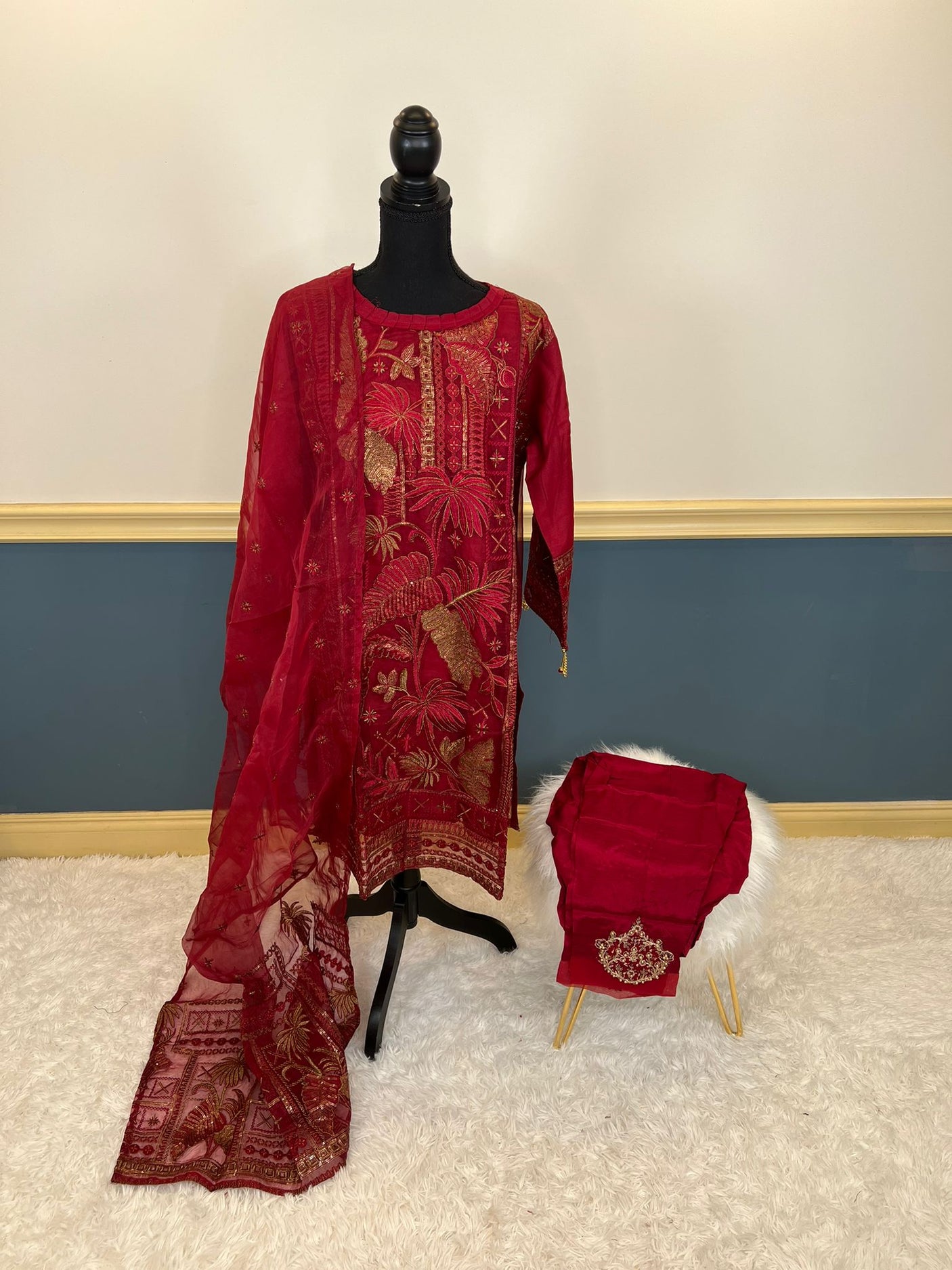 Pakistani Stitched Embroidery Party Wear Dresses Ready To Ship