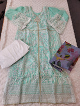 Pakistani Stitched Embroidery Lawn Suit Ready To Ship