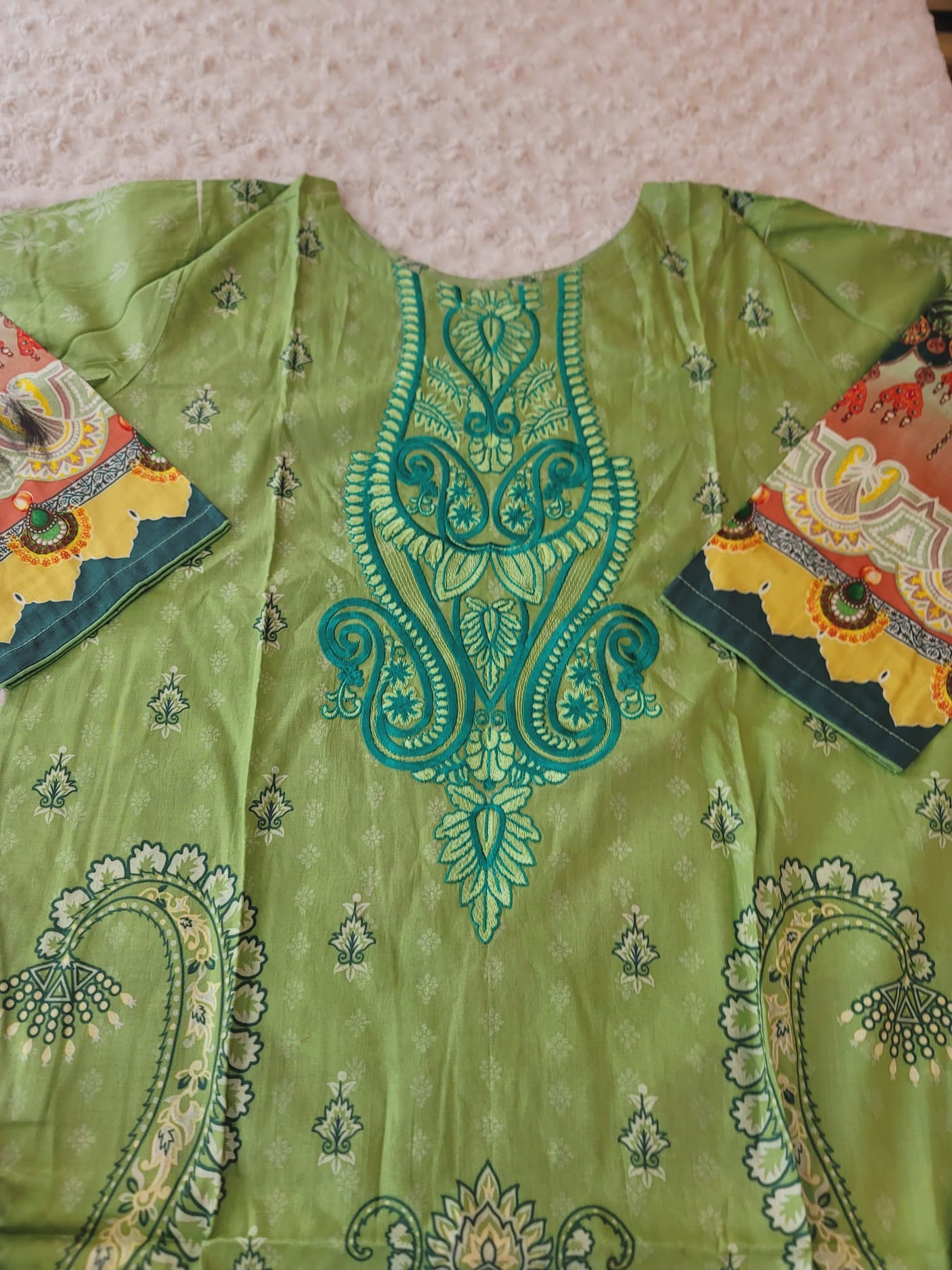 Pakistani Stitched lawn Embroidered Salwar kameez ready to ship