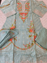 Pakistani Stitched lawn Embroidered Salwar kameez ready to ship