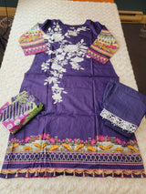 Indian Stitched Embroidery Suit Ready To Ship