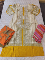 Indian Cotton Stitched Embroidery Suit Ready To Ship