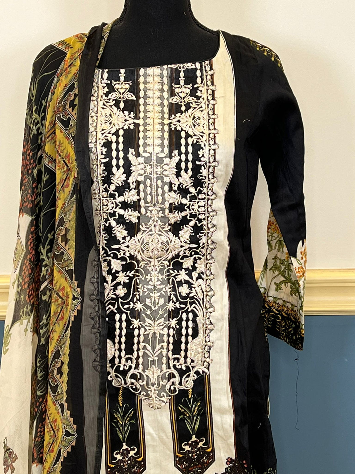 Indian Cotton Stitched Embroidery Suit Ready To Ship