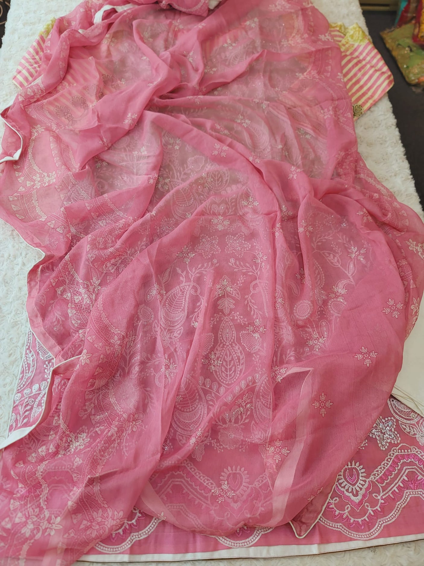 Pakistani Stitched lawn Embroidered Salwar kameez ready to ship