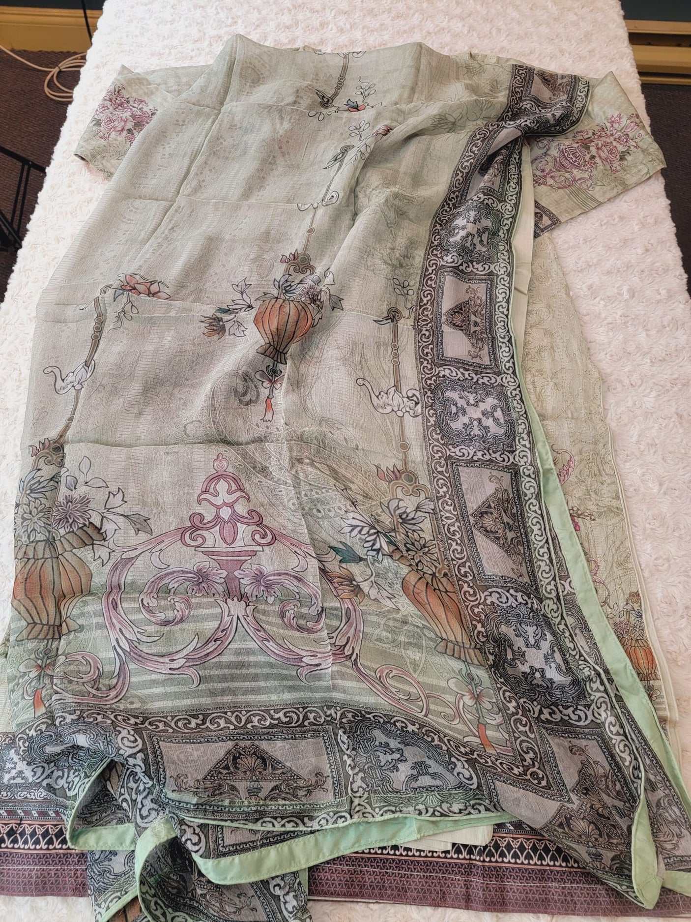 Pakistani Stitched lawn Embroidered Salwar kameez ready to ship