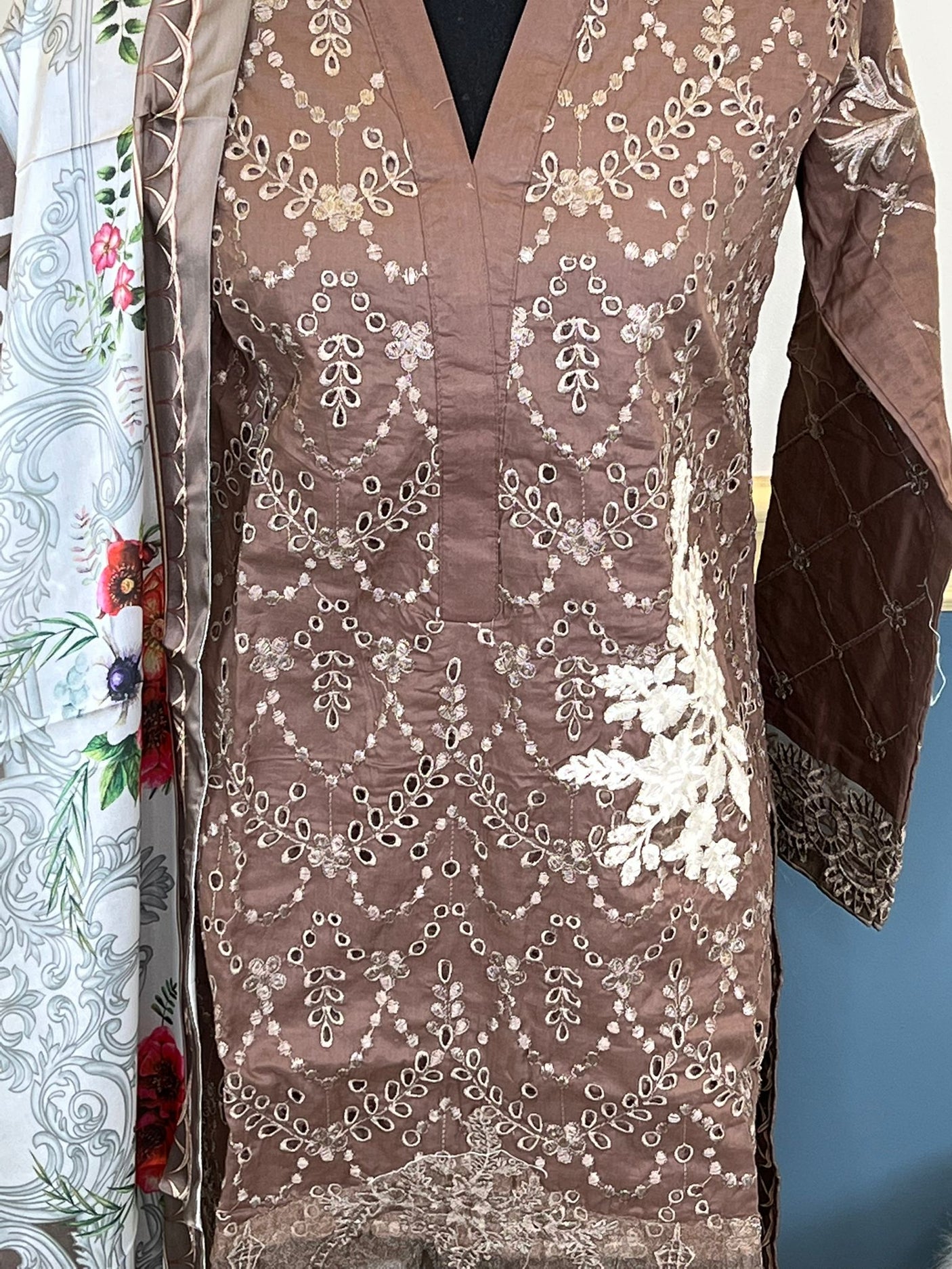 Pakistani Stitched Embroidery luxury  lawn Dresses Ready To Ship