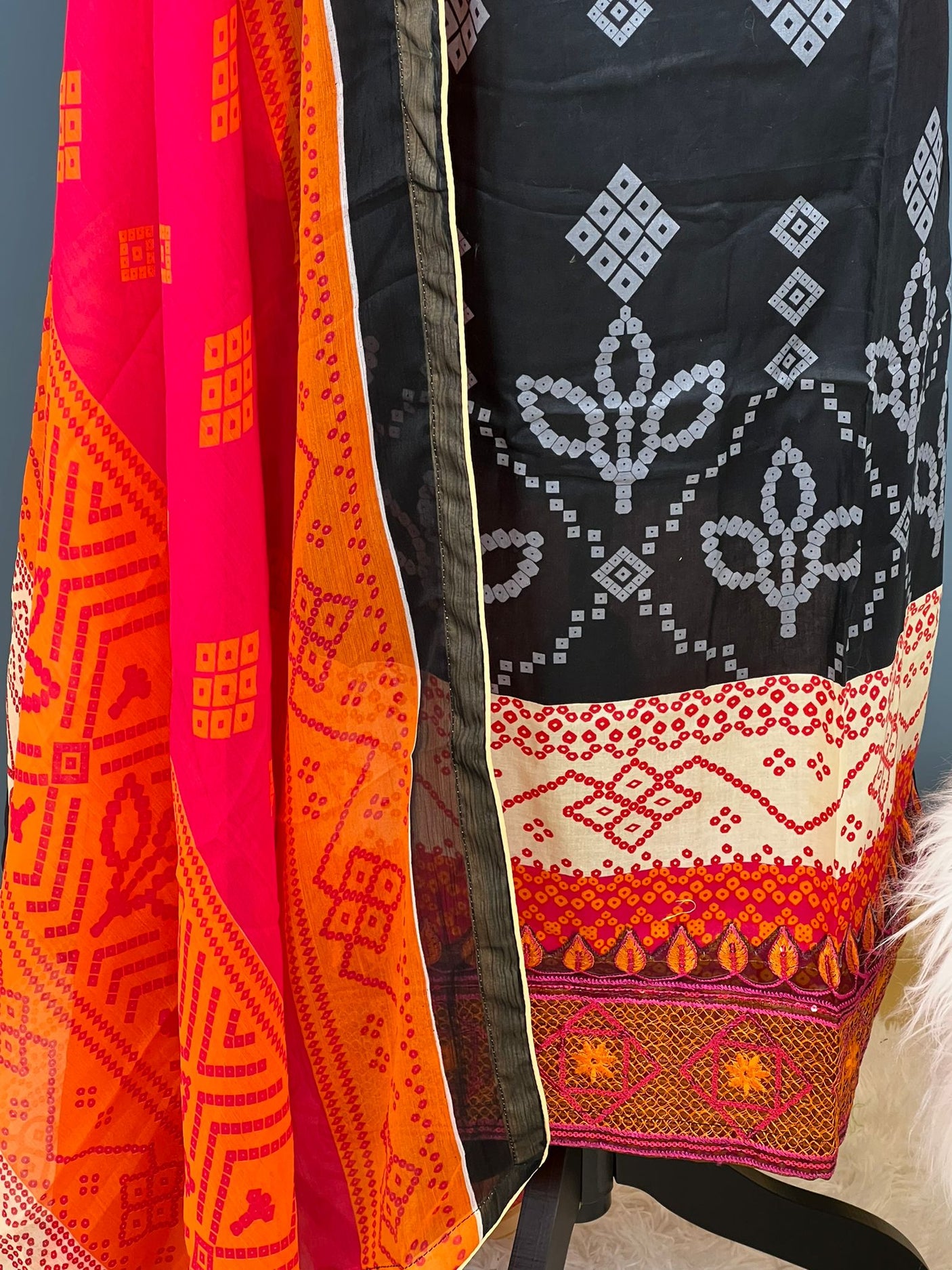 Pakistani Stitched lawn Embroidered Salwar kameez ready to ship