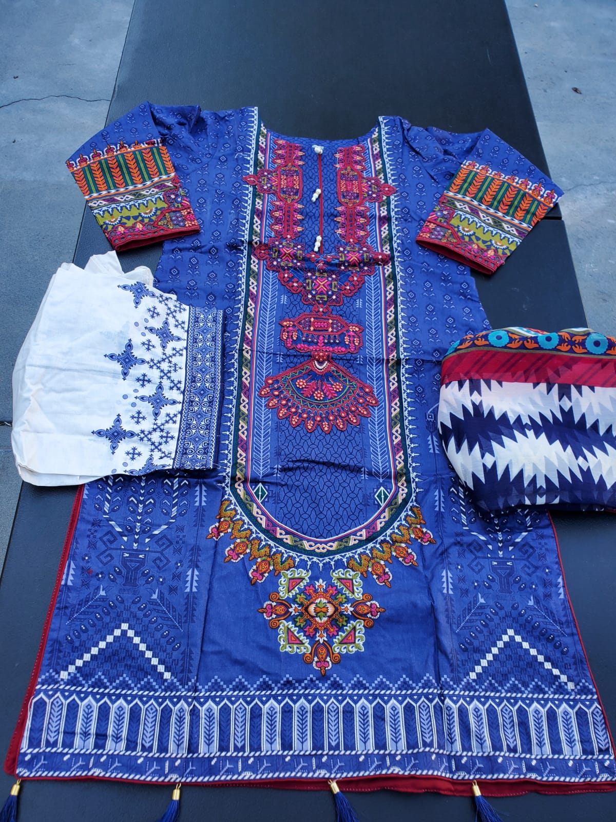 Pakistani Stitched Embroidery Lawn Suit Ready To Ship