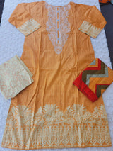 Pakistani lawn Embroidered Salwar kameez Ready To Ship