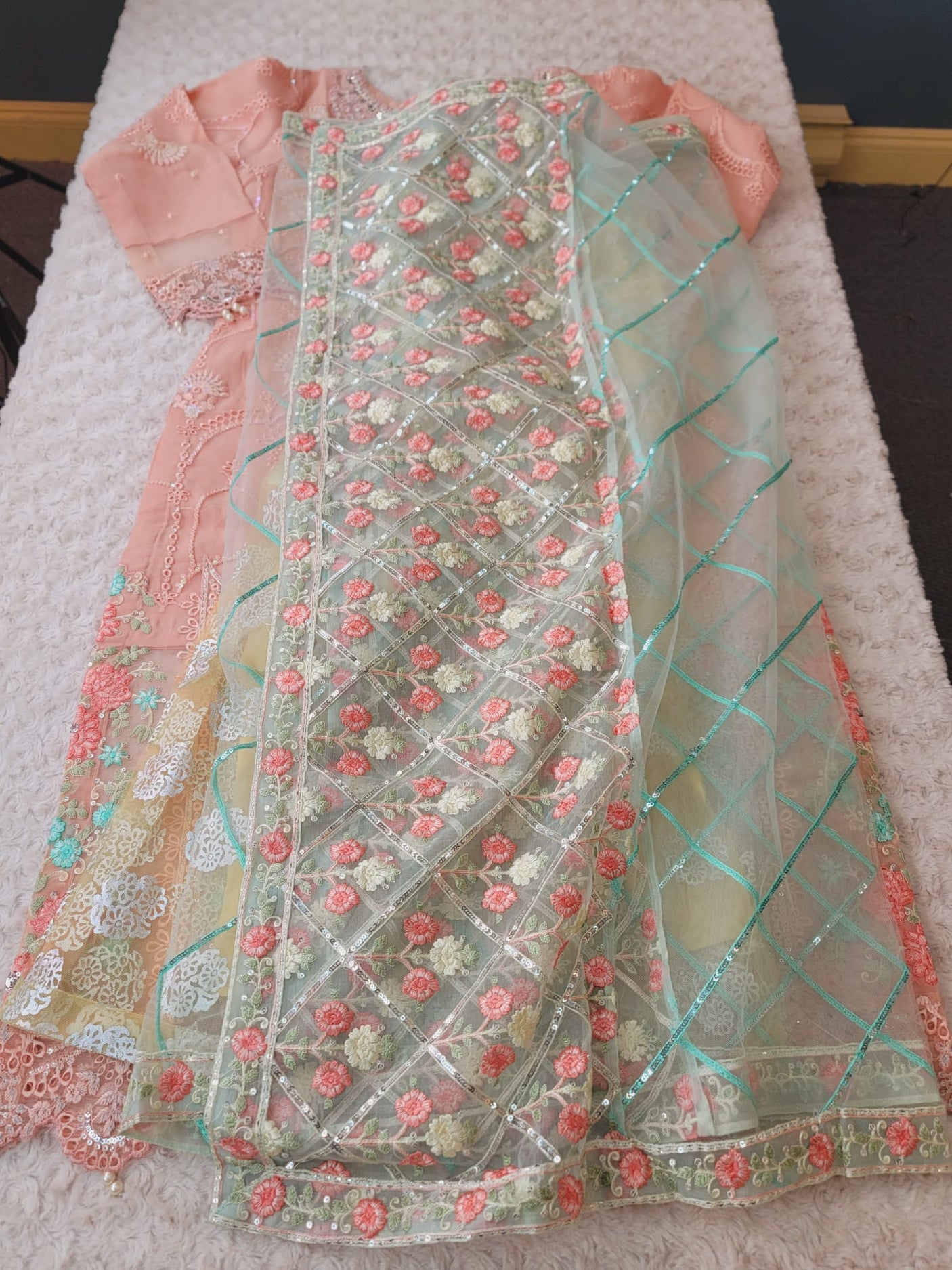 Pakistani Stitched Embroidery Party Wear Dresses Ready To Ship