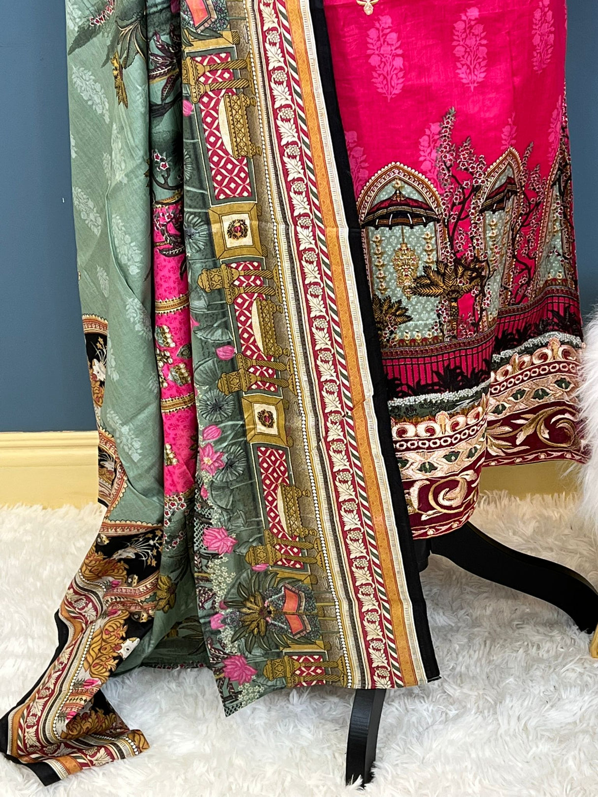 Indian Cotton Stitched Embroidery Suit Ready To Ship