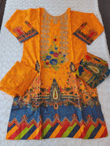 Pakistani stitched  lawn Embroidered Salwar kameez ready to ship