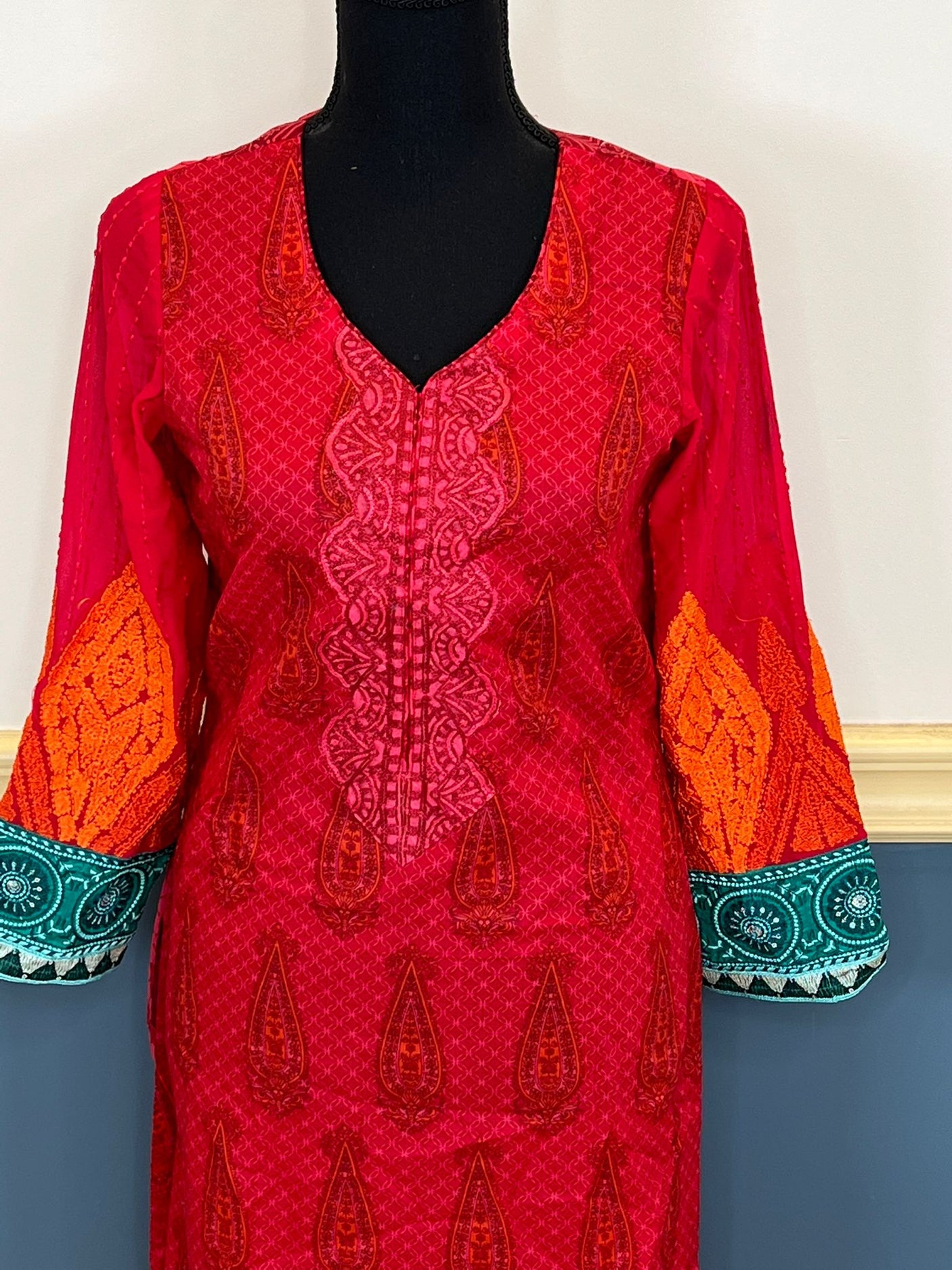 Pakistani Stitched Embroidery Lawn Suit Ready To Ship
