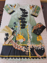 Indian Cotton Stitched Embroidery Suit Ready To Ship