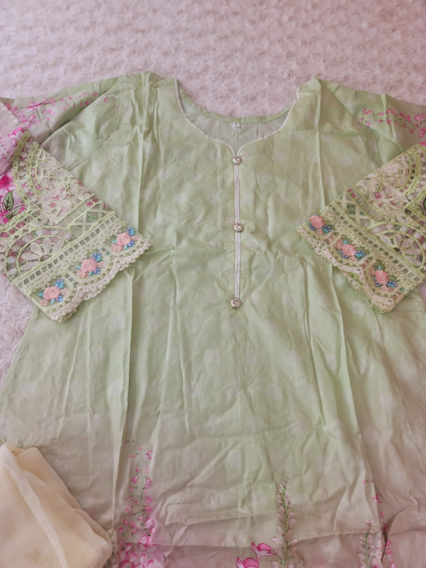 Pakistani Stitched lawn Embroidered Salwar kameez ready to ship