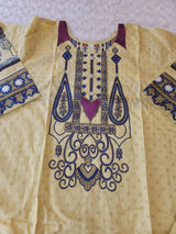 Pakistani stitched  lawn Embroidered Salwar kameez ready to ship