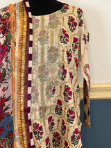 Indian Cotton Stitched Embroidery Suit Ready To Ship