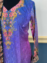 Pakistani Stitched lawn Embroidered Salwar kameez ready to ship