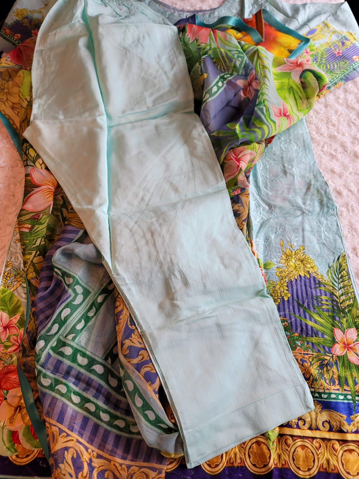 Pakistani Viscos Lawn Embroidered Salwar kameez Ready To Ship