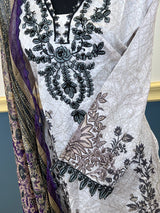 Pakistani Stitched lawn Embroidered Salwar kameez ready to ship