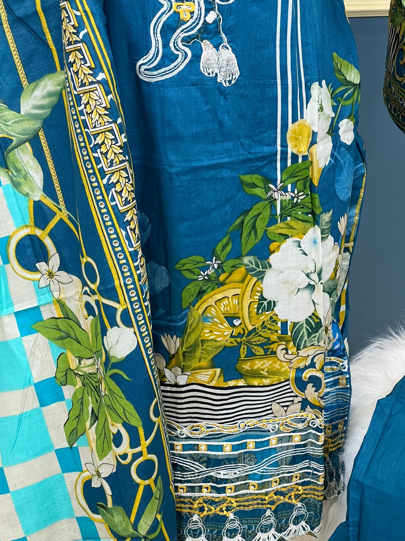 Pakistani Stitched lawn Embroidered Salwar kameez ready to ship