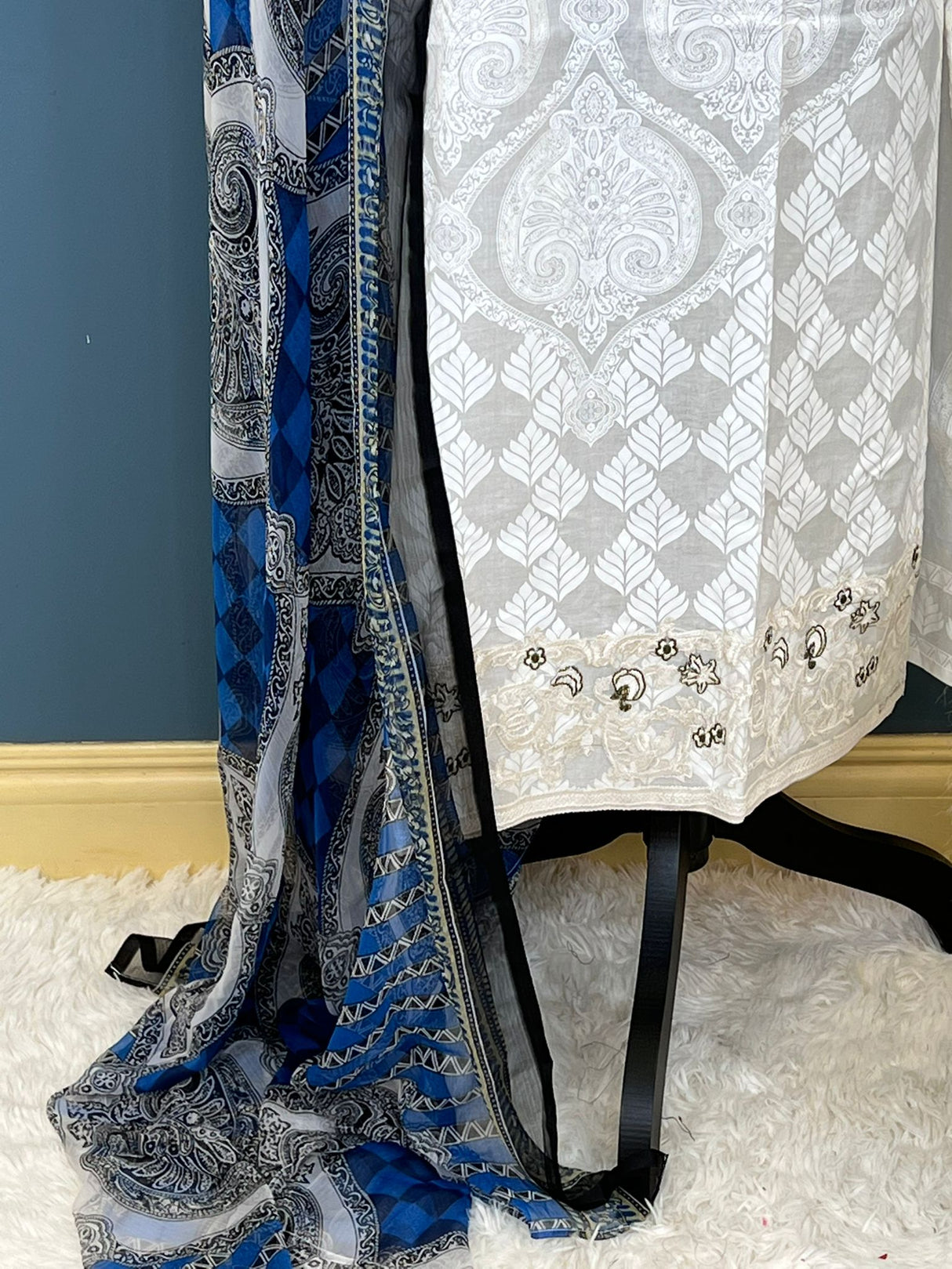 Indian Cotton Stitched Embroidery Suit Ready To Ship