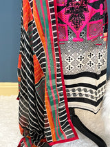 Pakistani Stitched lawn Embroidered Salwar kameez ready to ship