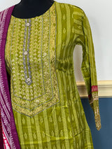 Pakistani linen Embroidered Salwar kameez Ready To Ship