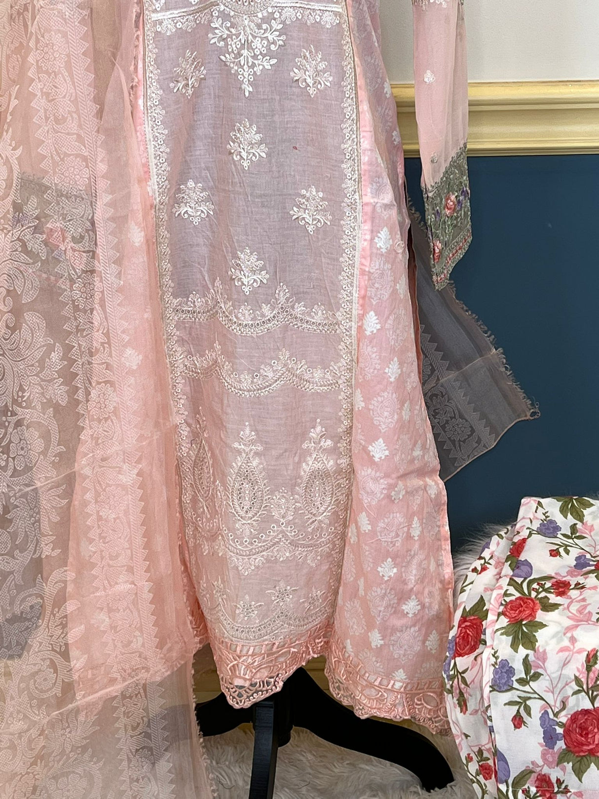 Indian Cotton Stitched Embroidery Suit Ready To Ship