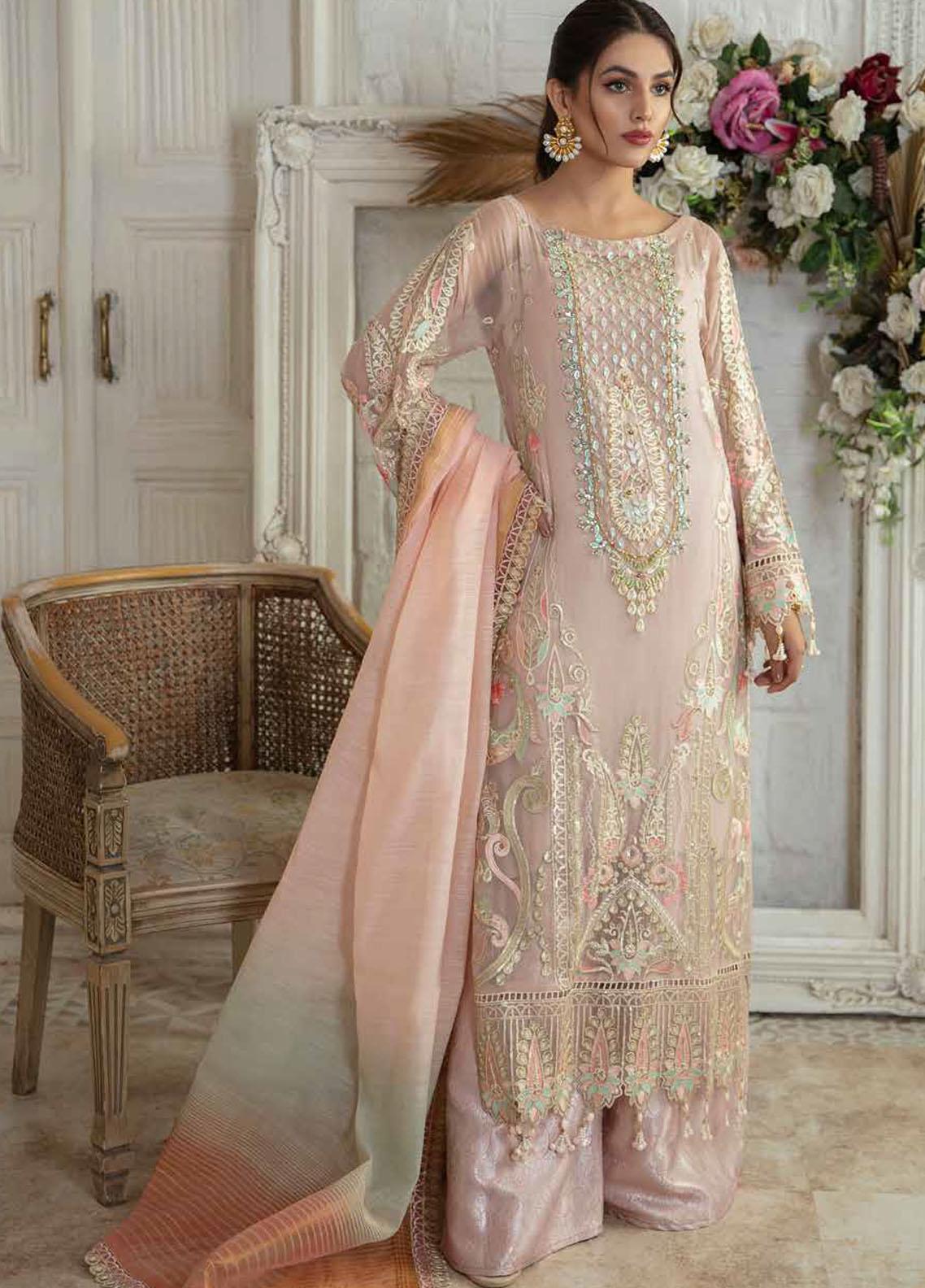 Emaan Adeel Embroidered Chiffon Suits