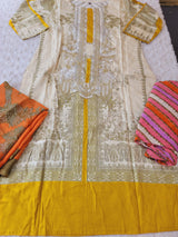 Indian Cotton Stitched Embroidery Suit Ready To Ship