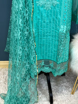 Pakistani Stitched Luxury Embroidered lawn Salwar kameez ready to ship