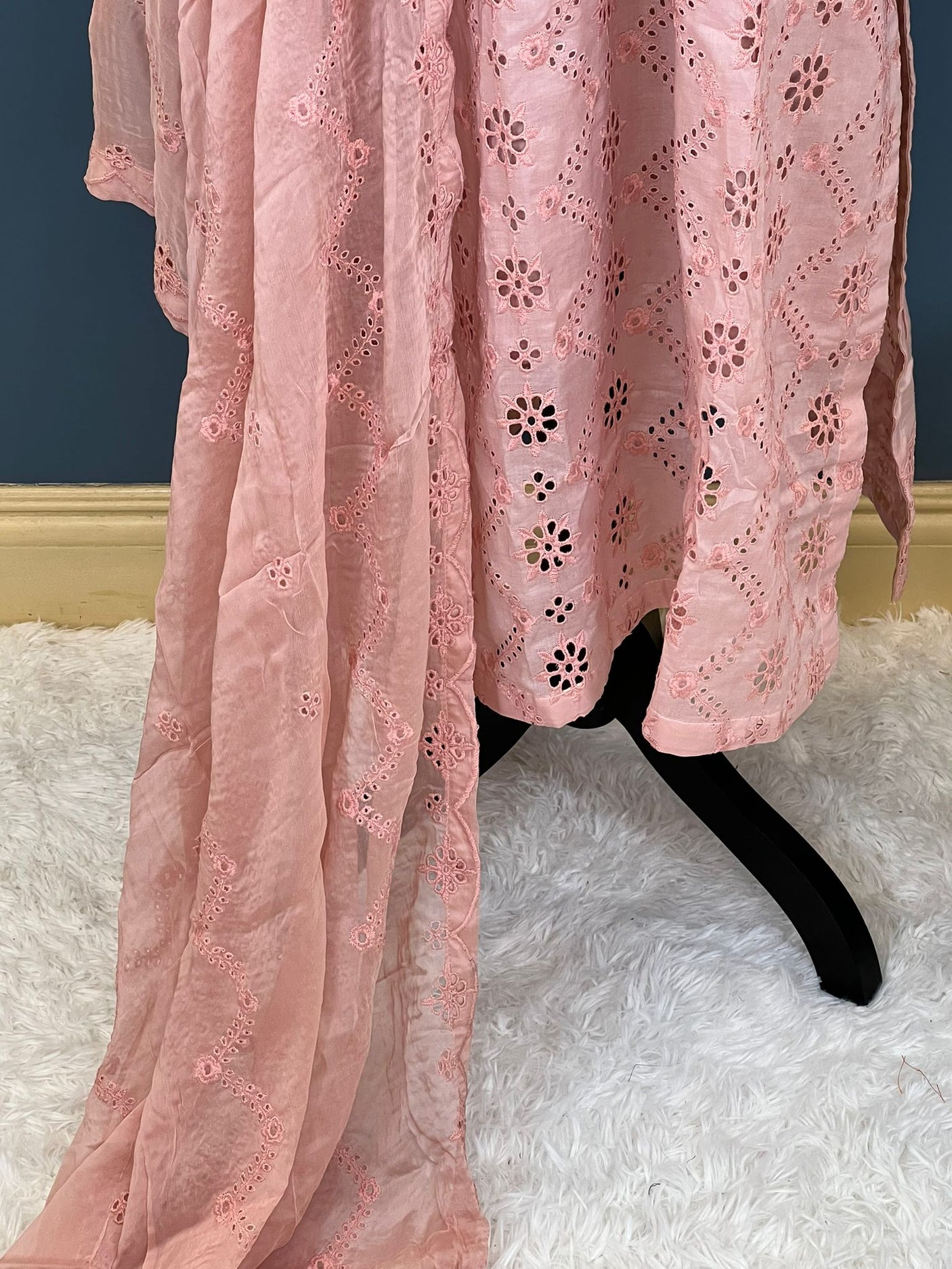 Pakistani lawn stitched  Embroidered Suit Ready To Ship