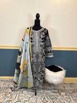 Pakistani Stitched Luxury Embroidered lawn Salwar kameez ready to ship