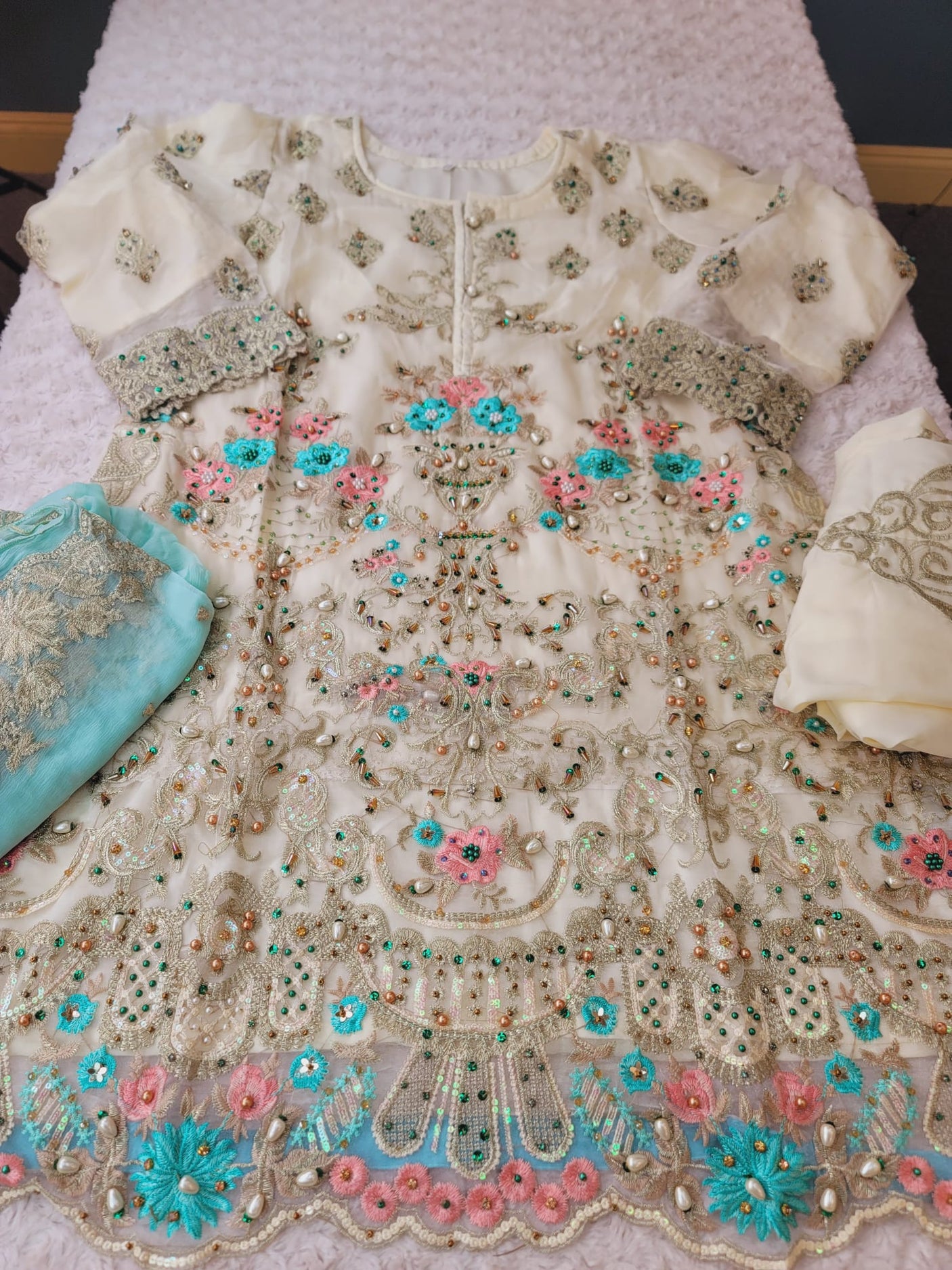 Pakistani Stitched Embroidery Party Wear Dresses Ready To Ship