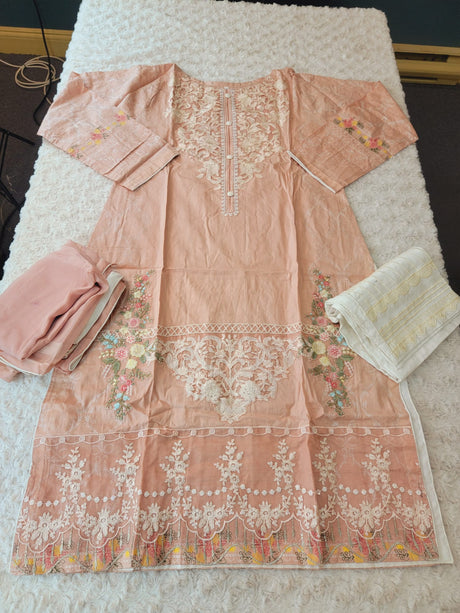 Pakistani Stitched Embroidery luxury  lawn Dresses Ready To Ship