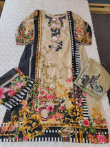 Indian Cotton Stitched Embroidery Suit Ready To Ship