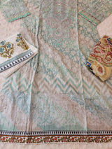 Pakistani Stitched lawn Embroidered Salwar kameez ready to ship