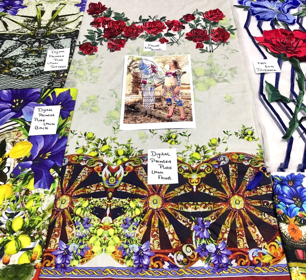 Pakistani Stitched Embroidery Lawn Suit Ready To Ship