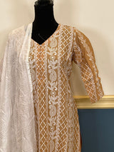 Indian Cotton Stitched Embroidery Suit Ready To Ship