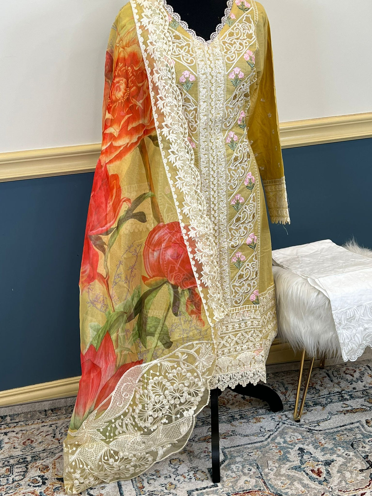 Luxury Embroidered lawn Ready To Ship