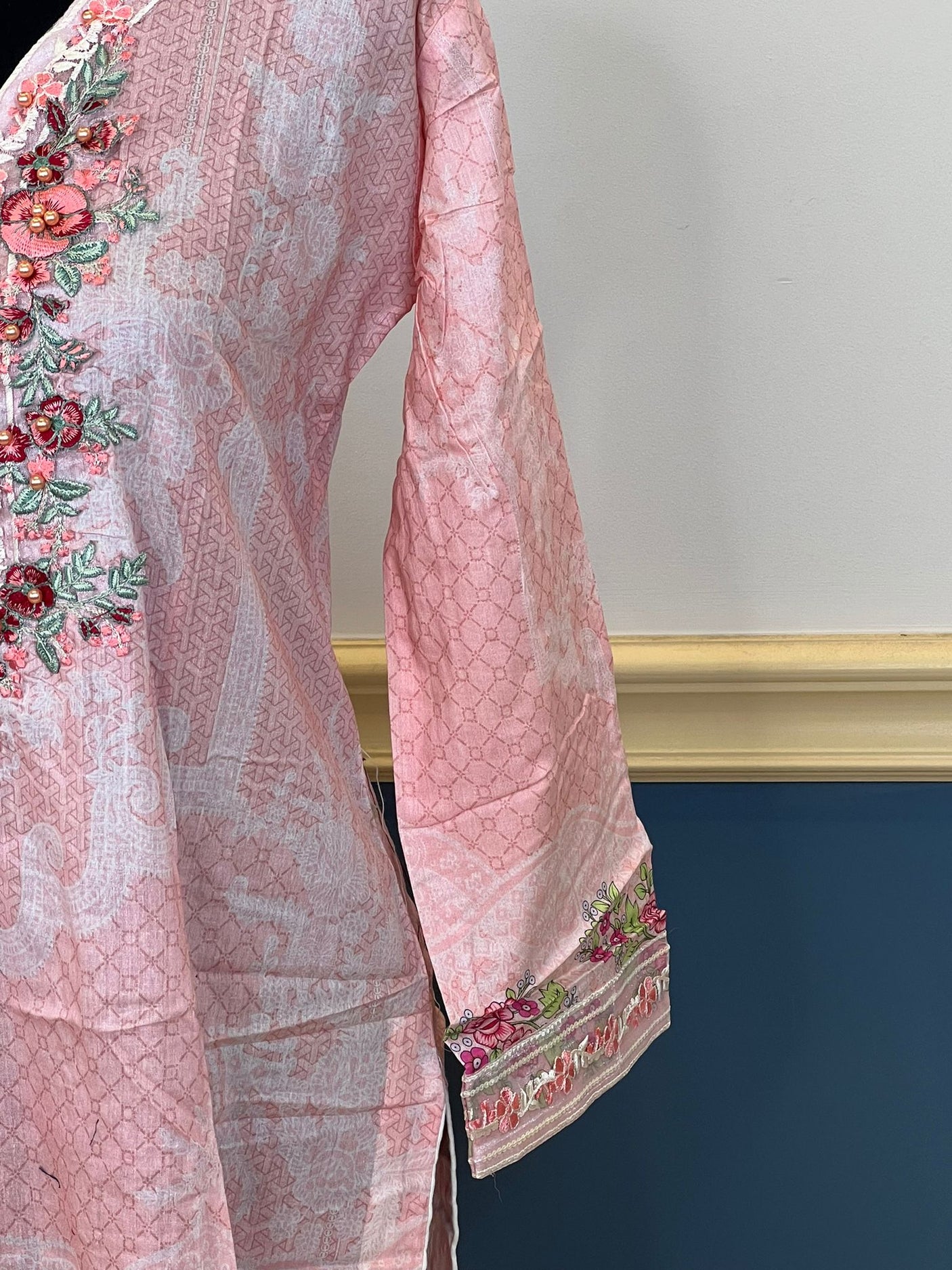 Pakistani Stitched lawn Embroidered Salwar kameez ready to ship