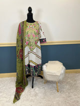 Indian Cotton Stitched Embroidery Suit Ready To Ship
