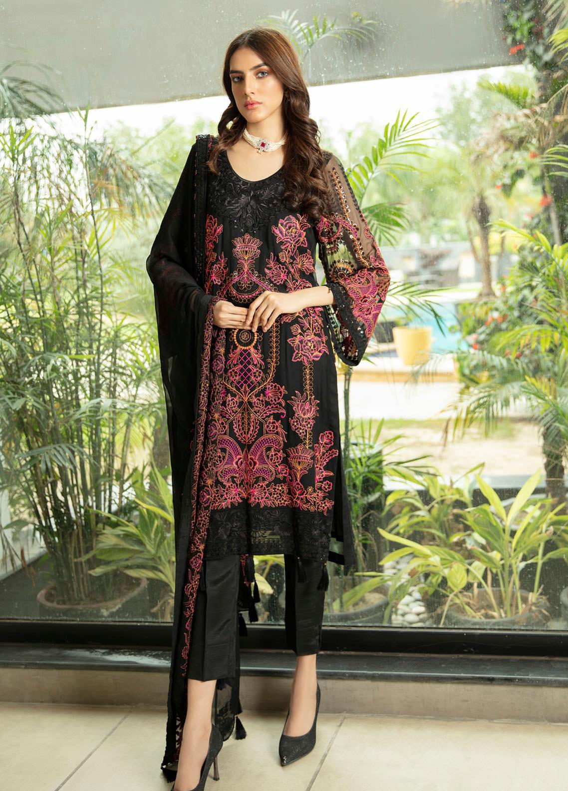 Jannan by Riaz Arts Festive Embroidered Chiffon Collection 2021 - 100% Original Guaranteed