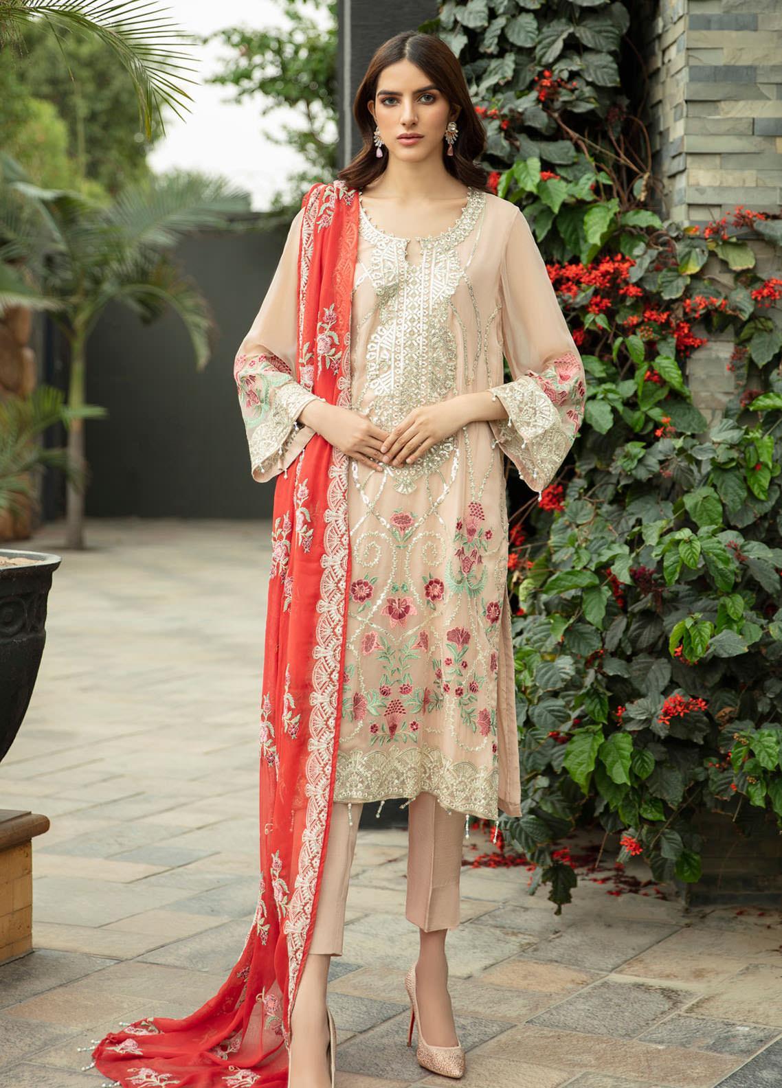 Jannan by Riaz Arts Festive Embroidered Chiffon Collection - 100% Original Guaranteed