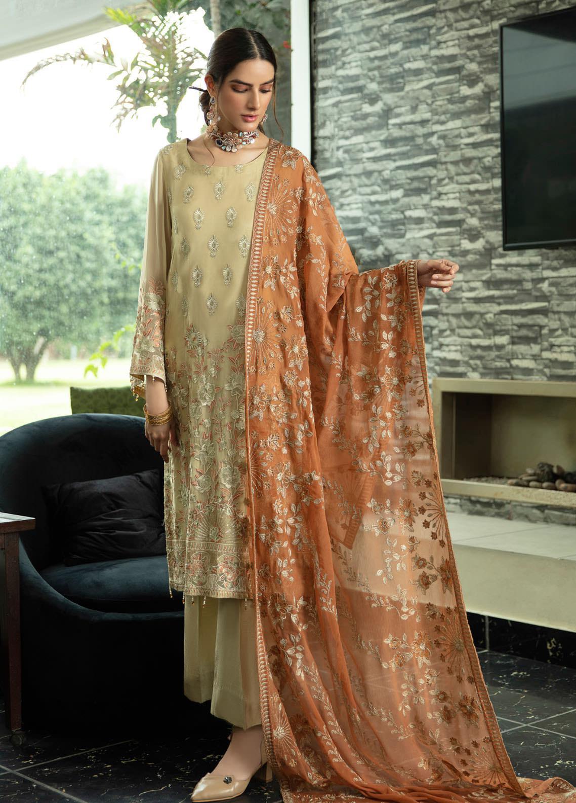 Jannan by Riaz Arts Festive Embroidered Chiffon Collection 2021 - 100% Original Guaranteed