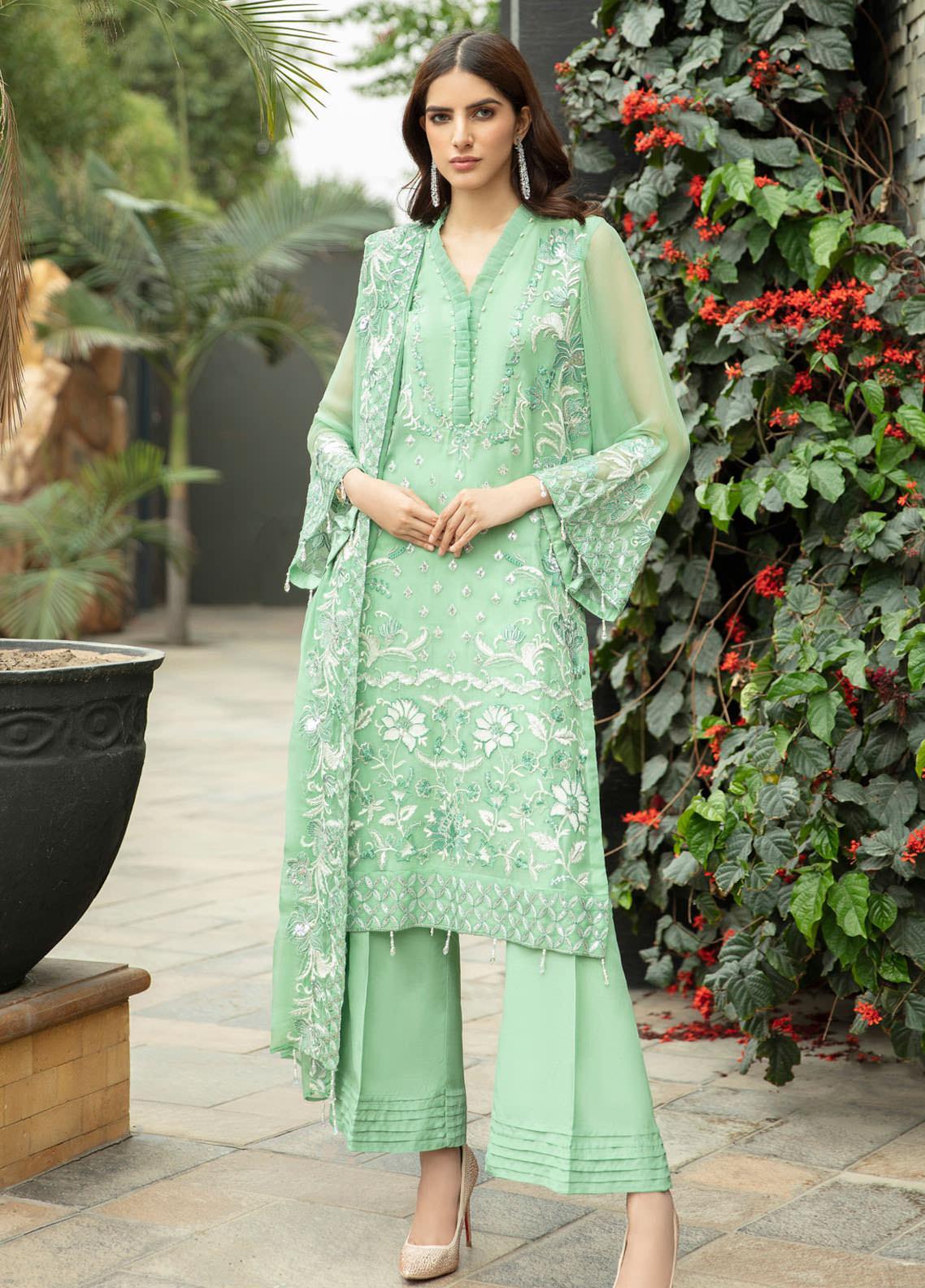 Jannan by Riaz Arts Festive Embroidered Chiffon Collection - 100% Original Guaranteed