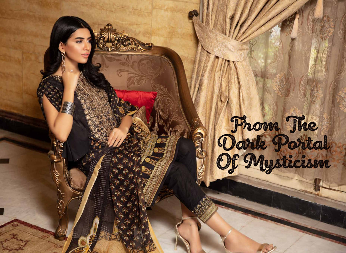 Johra Gulya  Embroidered Digital Printed Lawn-100% Original Guaranteed